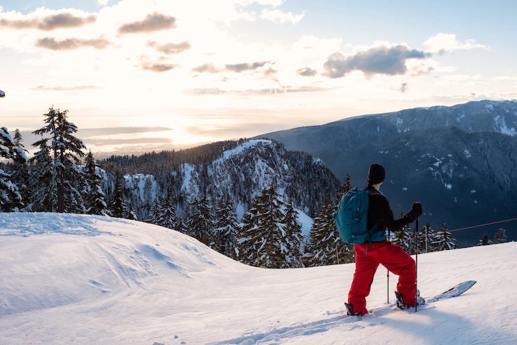 ketamine therapy for people with anxiety in kelowna, man snowboarding